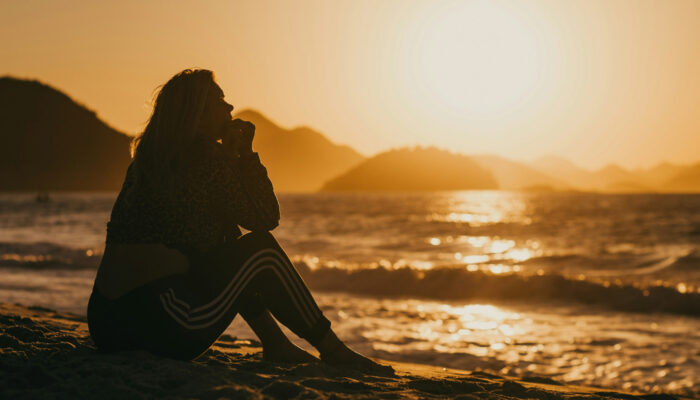 Sitting at the beach thinking
