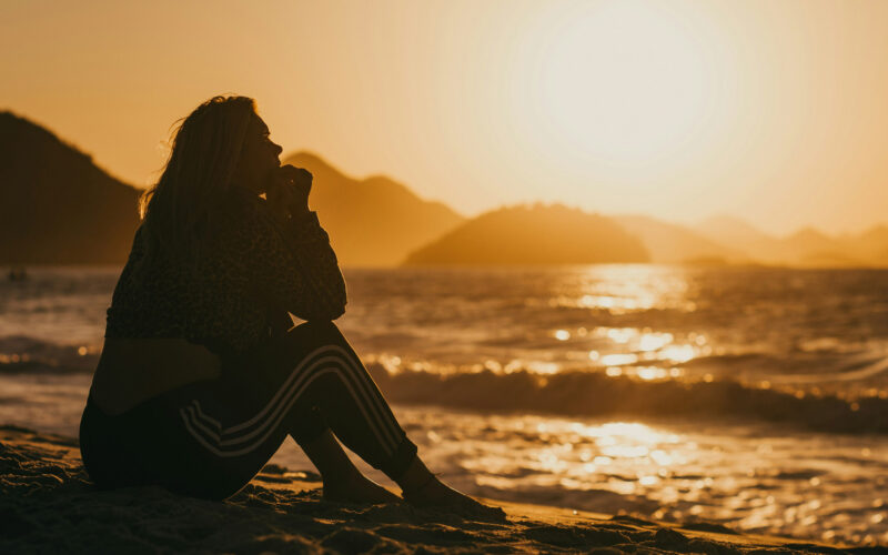 Sitting at the beach thinking