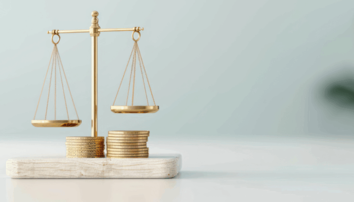 scale representing economic disparity