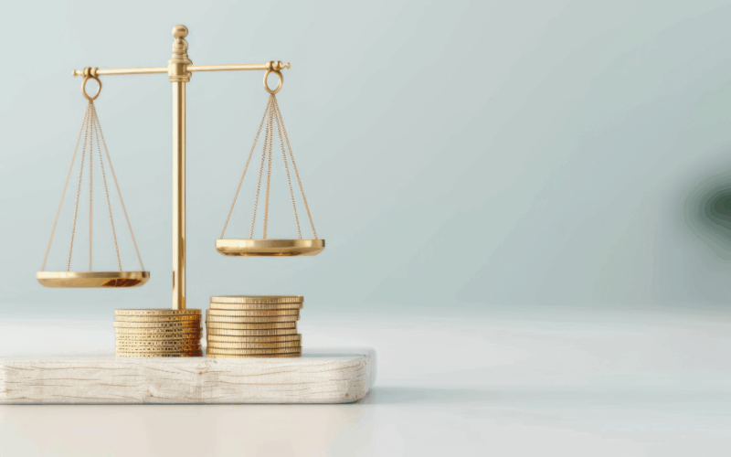 scale representing economic disparity