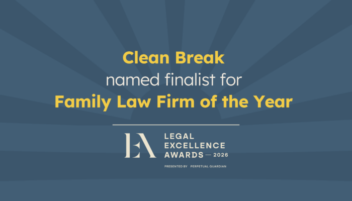 Clean Break Finalist for Family Law Firm of the Year 2026
