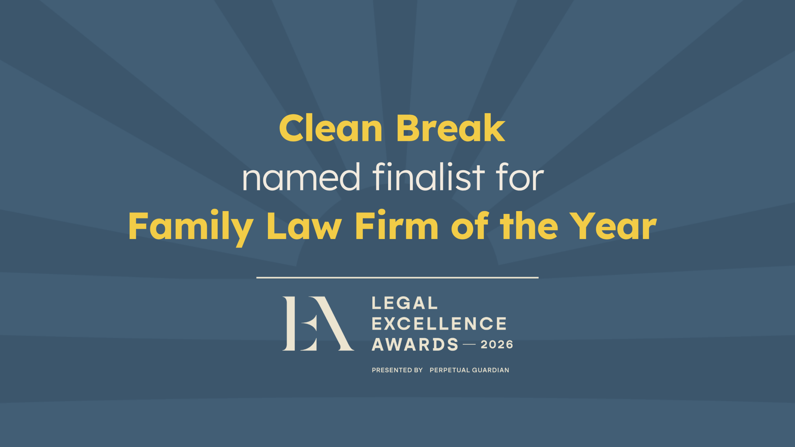 Clean Break Finalist for Family Law Firm of the Year 2026